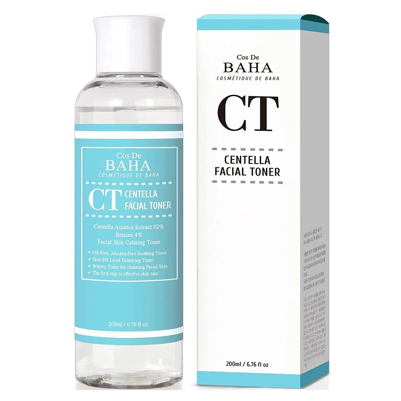 Тонер із центелою заспокійливий Cos De Baha Centella Facial Toner 200 мл (10624724)