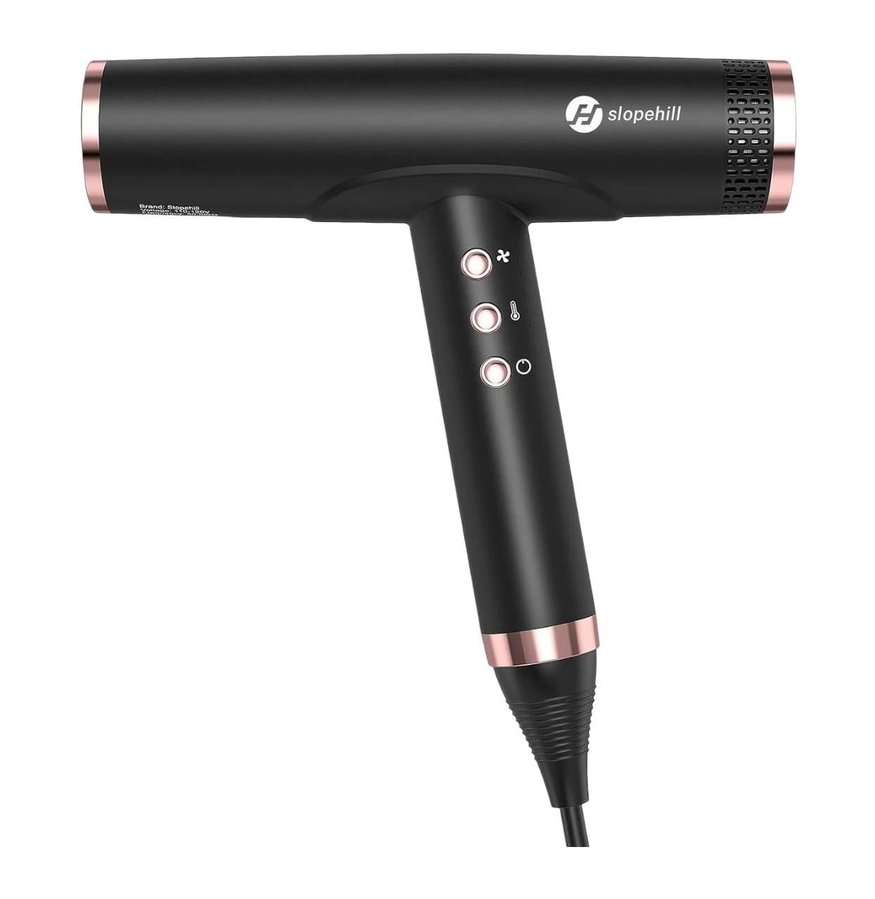 Фен для волосся slopehill QN8010CE Professional Ionic з дифузором 2000 Вт Чорний (3190806387)