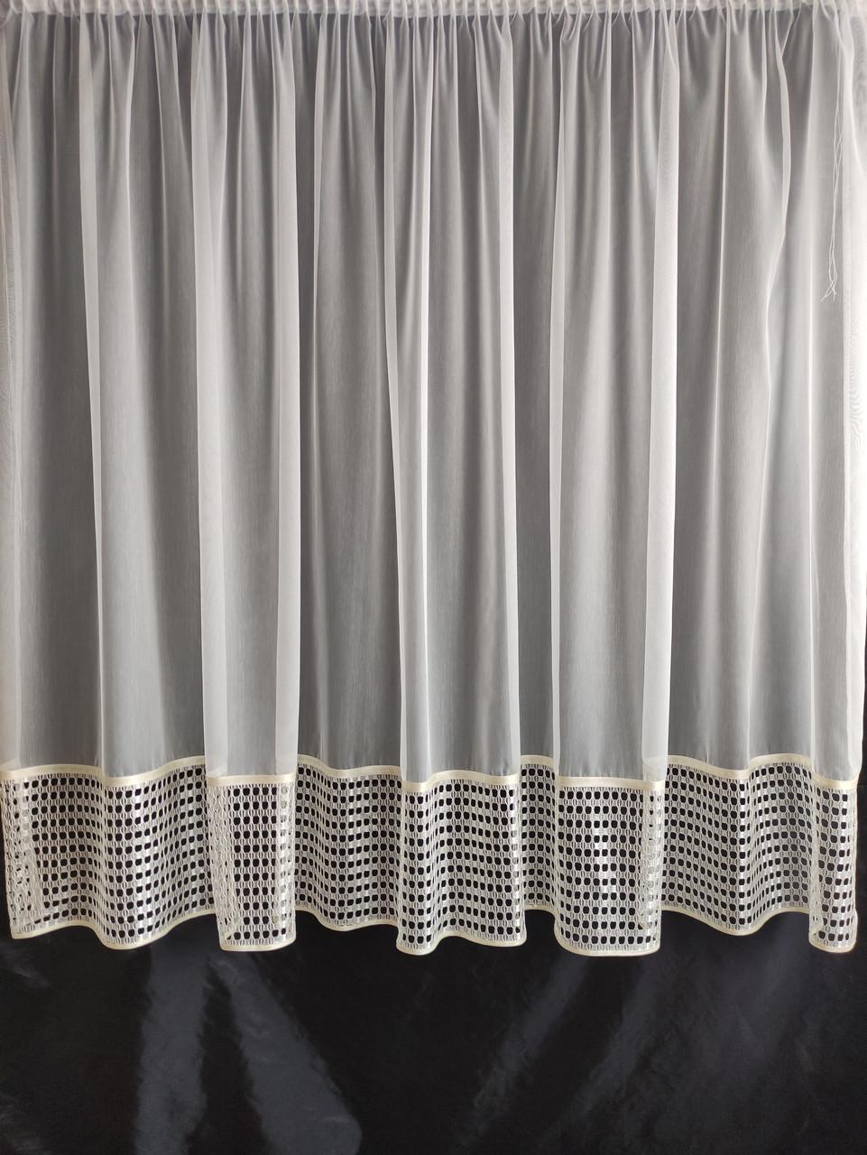 Тюль на окно 280х180 см Молочный - фото 1 Тюль на окно 280х180 см Молочный - фото 1