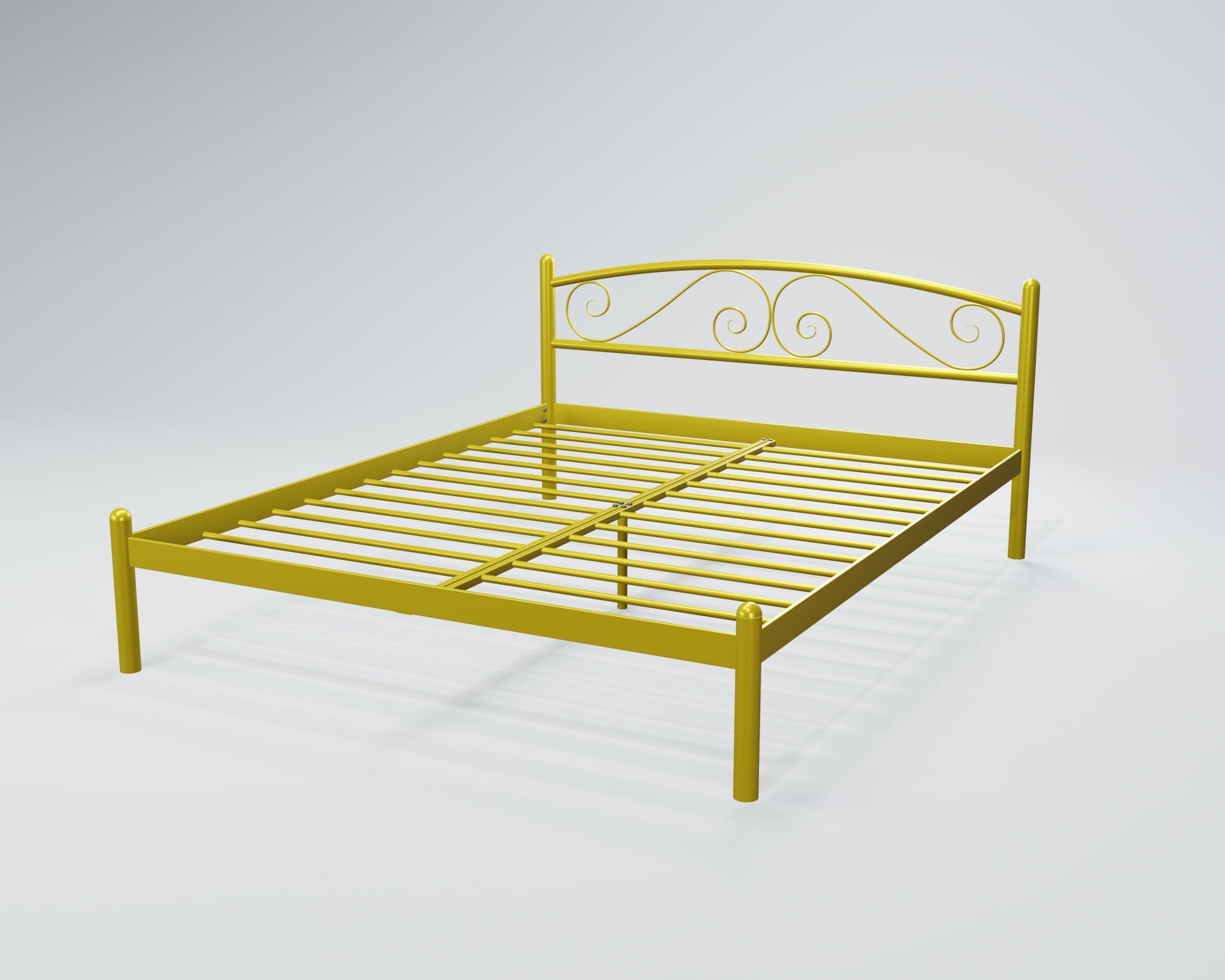 Кровать двуспальная BNB ViolaDesign 140х200 см Желтый (r2_ten_0334)