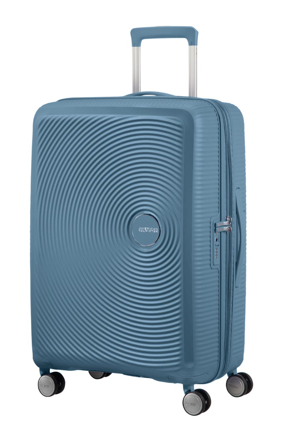 Чемодан American Tourister Soundbox 67х56,75х29/32 см Голубой (32G/51002) - фото 1