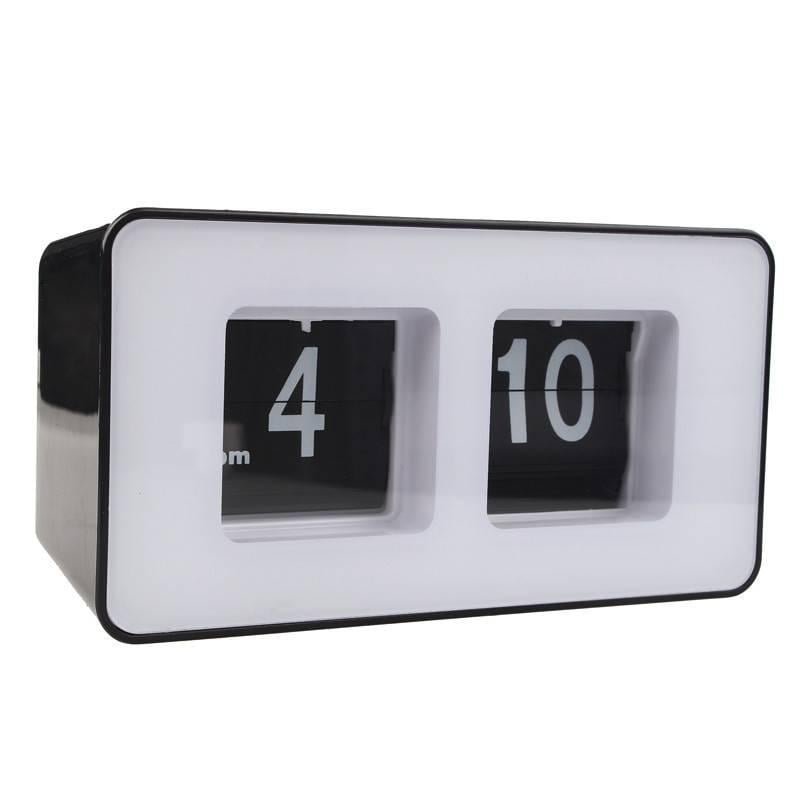 Годинник перекидний Flip Clock FC-7B настільний Чорно-білий - фото 1