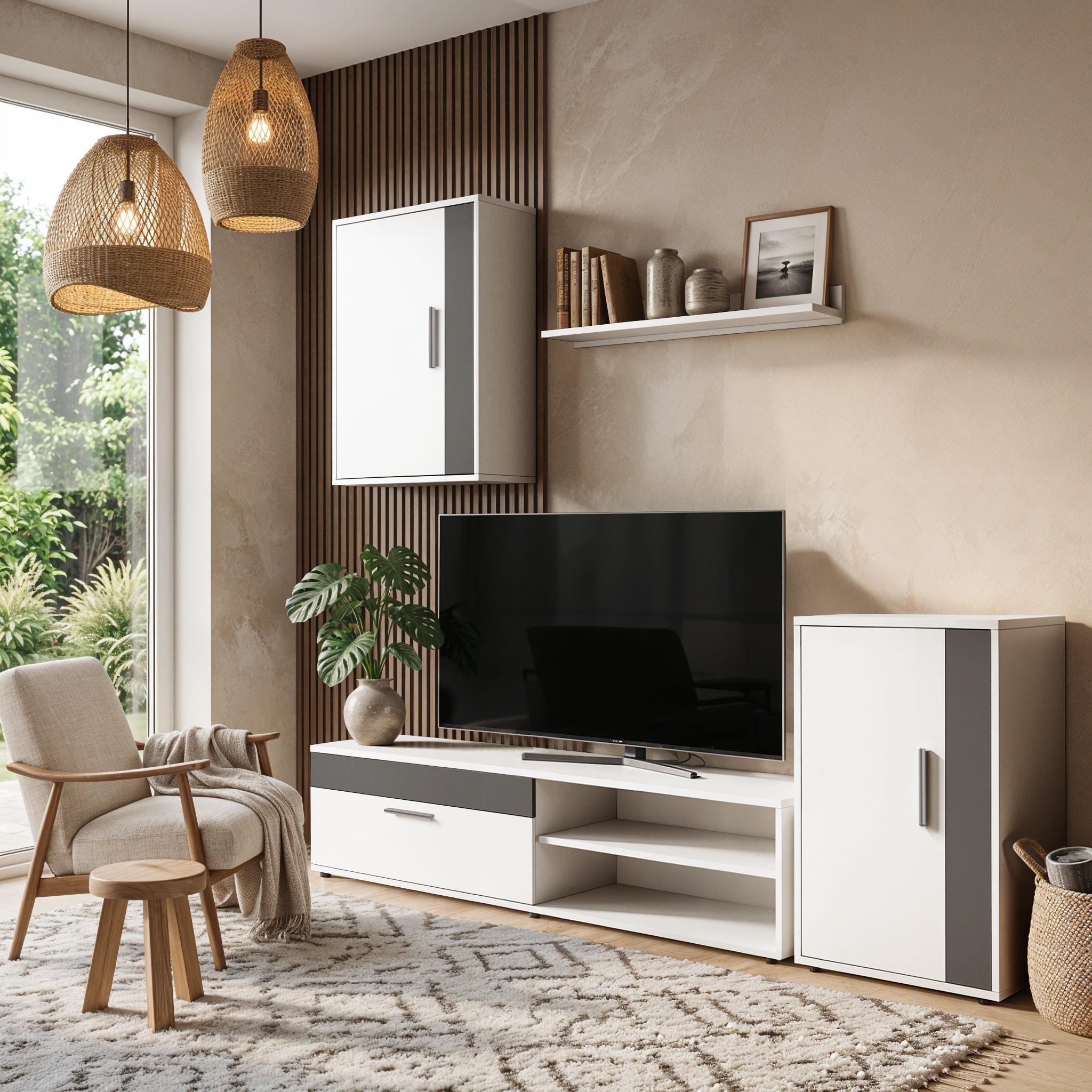 Комплект Favorit 1402х375х352 мм Белый/Антрацит Комплект Favorit 1402х375х352 мм Белый/Антрацит