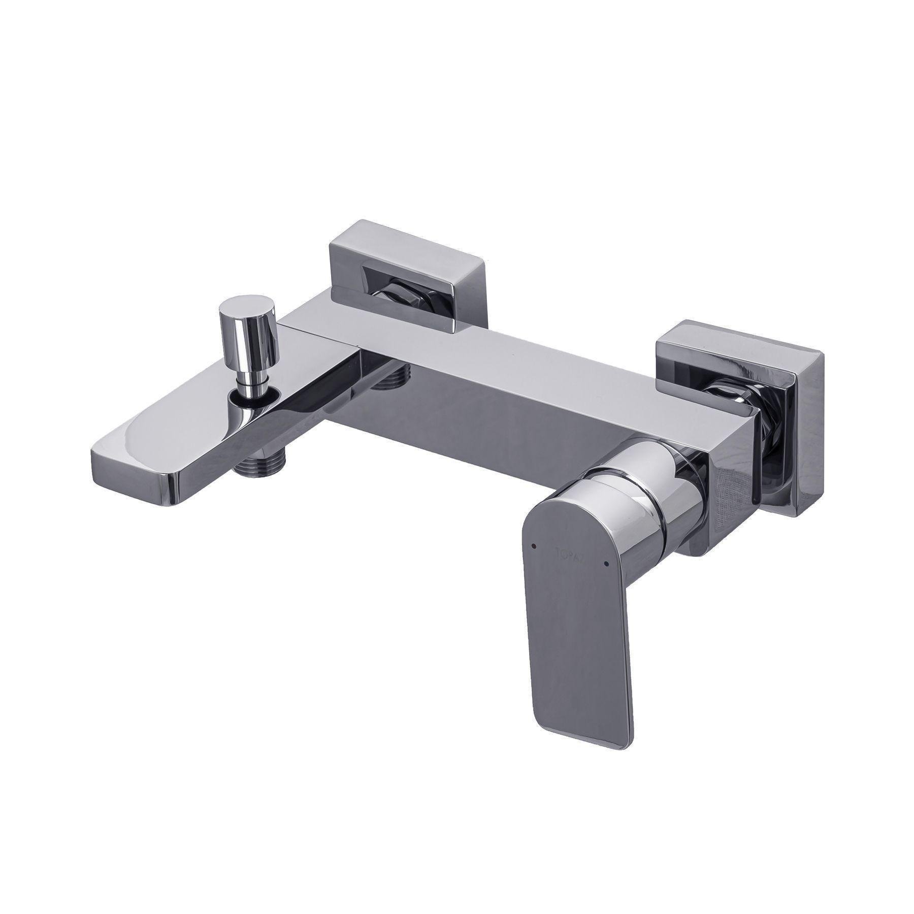 Смеситель для ванны TPZ TARDINI TS полированный с лейкой и кронштейном Хром (000014754)
