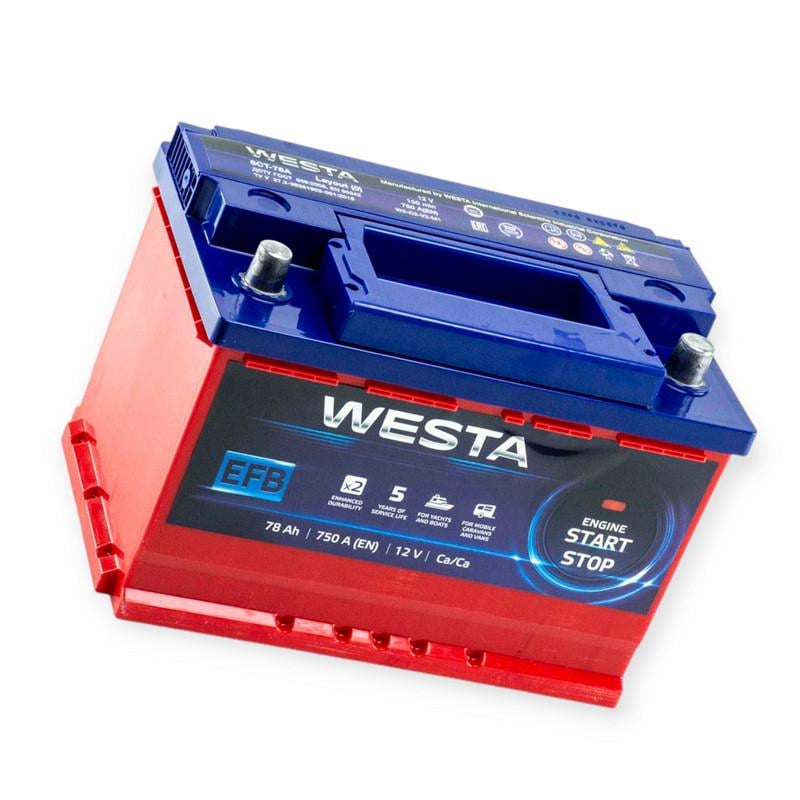 Аккумулятор Westa 78Ач 750A EFB Start-Stop (2684420482)