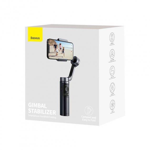 Стедикам Baseus Control Smartphone Handheld Folding Gimbal Stabilizer SUYT-D0G Dark Grey - фото 6