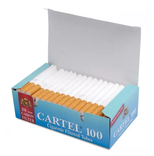 Гильзы для набивания сигарет Filtered Cigarette Tubes Cartel Carbon 100 шт. (22583) Гильзы для набивания сигарет Filtered Cigarette Tubes Cartel Carbon 100 шт. (22583)