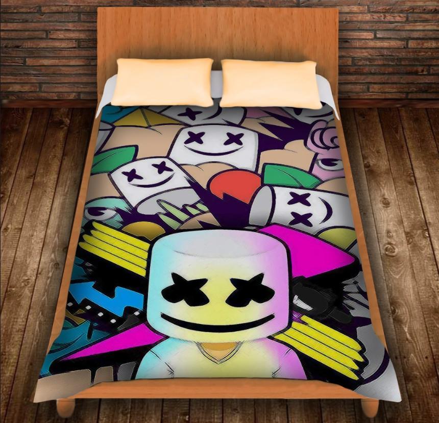 Плед с 3D принтом DJ Marshmello Comics 150х200 см (epi_0264) Плед с 3D принтом DJ Marshmello Comics 150х200 см (epi_0264)