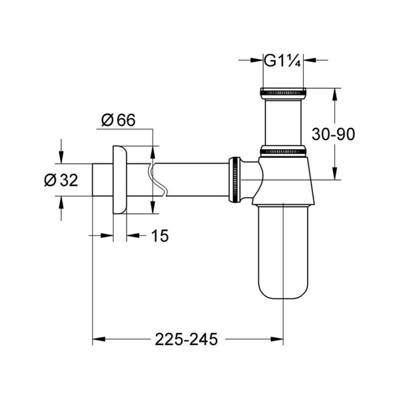 Сифон для умивальника Grohe 28920000 Хром (55888) - фото 2