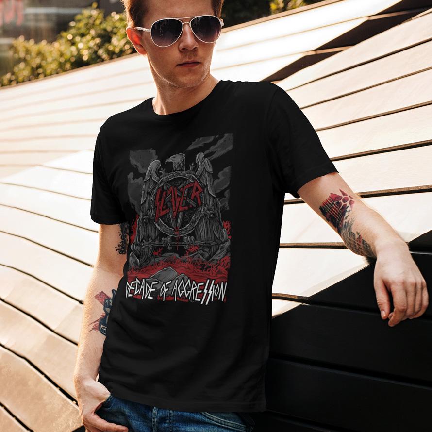 Футболка унисекс Slayer Decade Of Aggression 4XL Черный (0000010252)