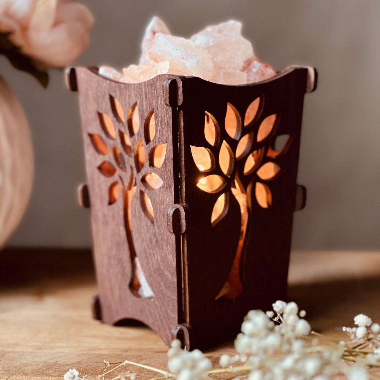 Соляная лампа Дерево из гималайской соли 1 кг (Д-bahmut-001/7) - фото 3