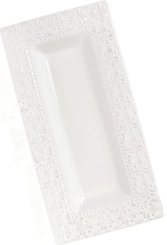 Блюдо керамическое Leeds Королевская Лилия прямоугольное 35,6х17,8х3,6 см