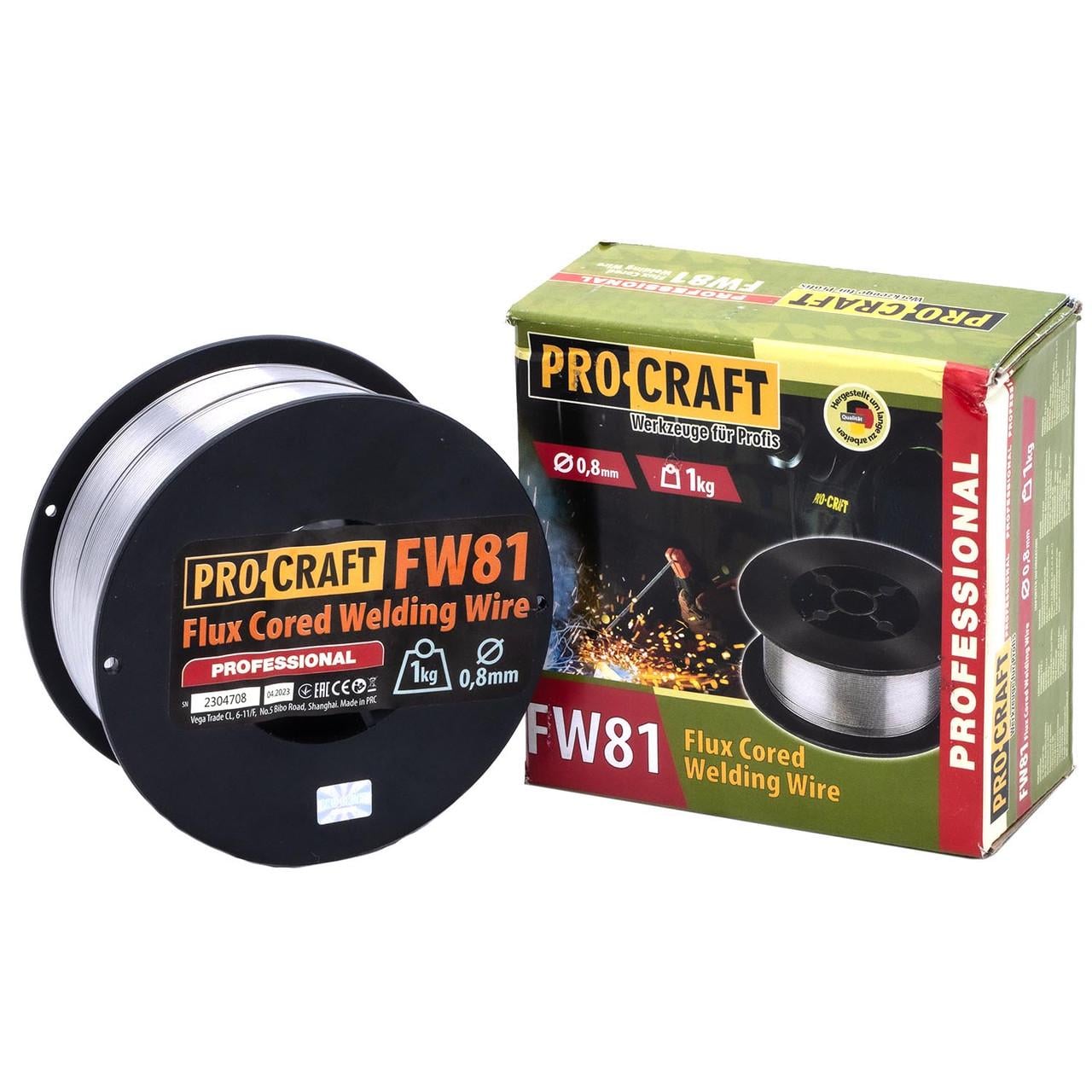 Сварочная проволока флюсовая ProCraft FW81 0.8 мм 1 кг