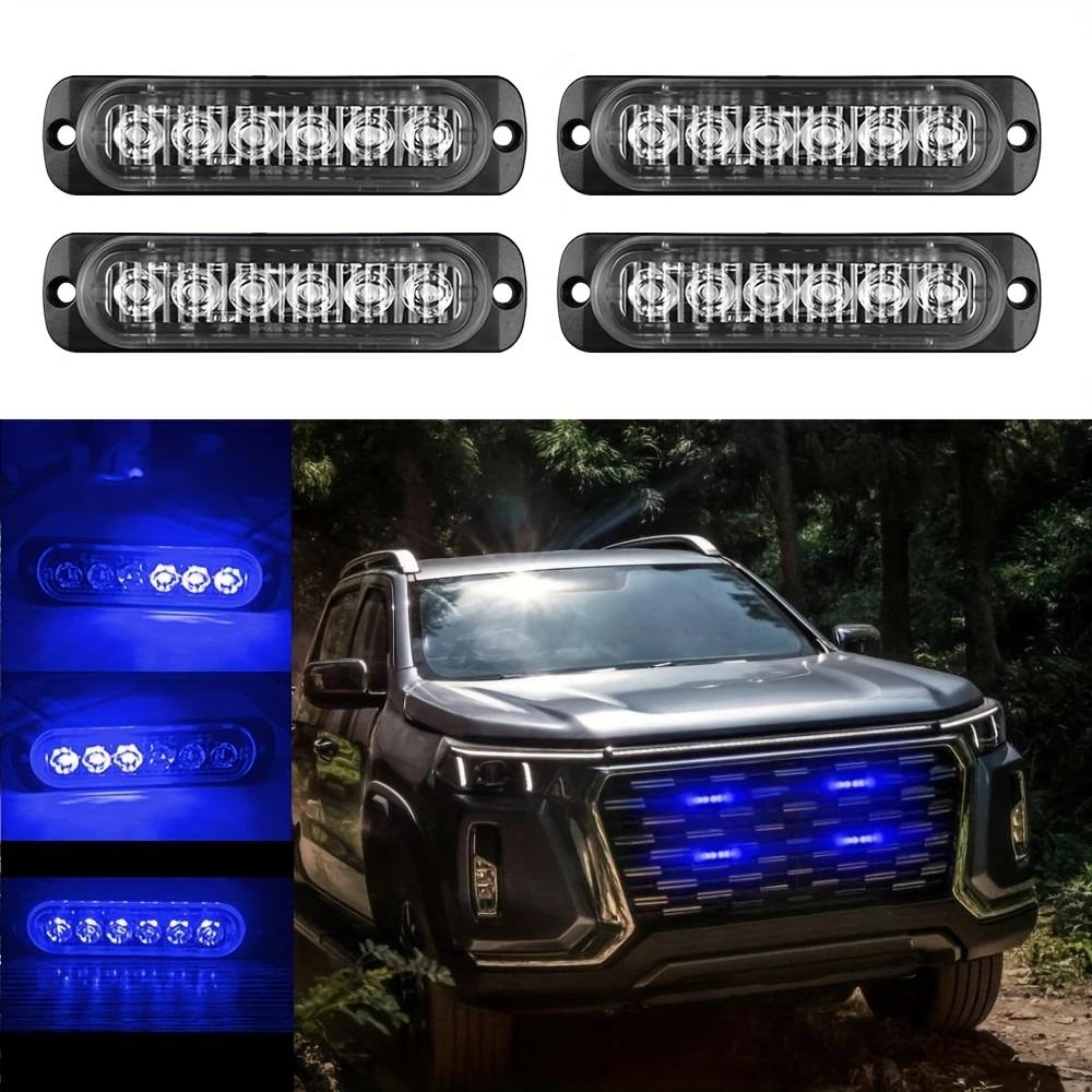 Стробоскоп в решітку радіатора 6 LED 12-24V з пультом керування 4 шт. Синій (4280) - фото 13 Стробоскоп в решітку радіатора 6 LED 12-24V з пультом керування 4 шт. Синій (4280) - фото 13