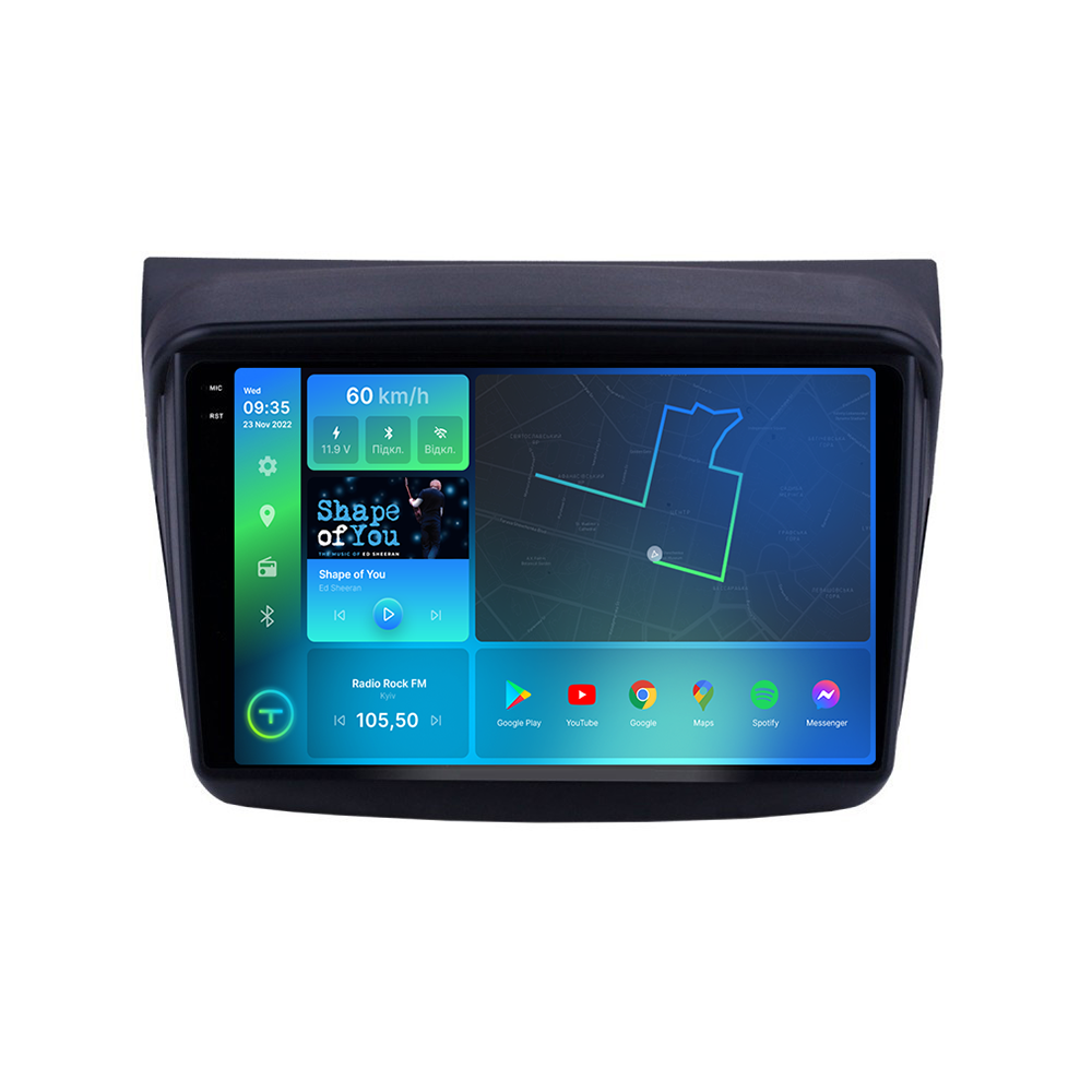 Автомагнитола штатная Torssen 2K F9232 для Mitsubishi Pajero sport 2010 4G/Carplay/DSP 2/32 GB 9" (202301789)