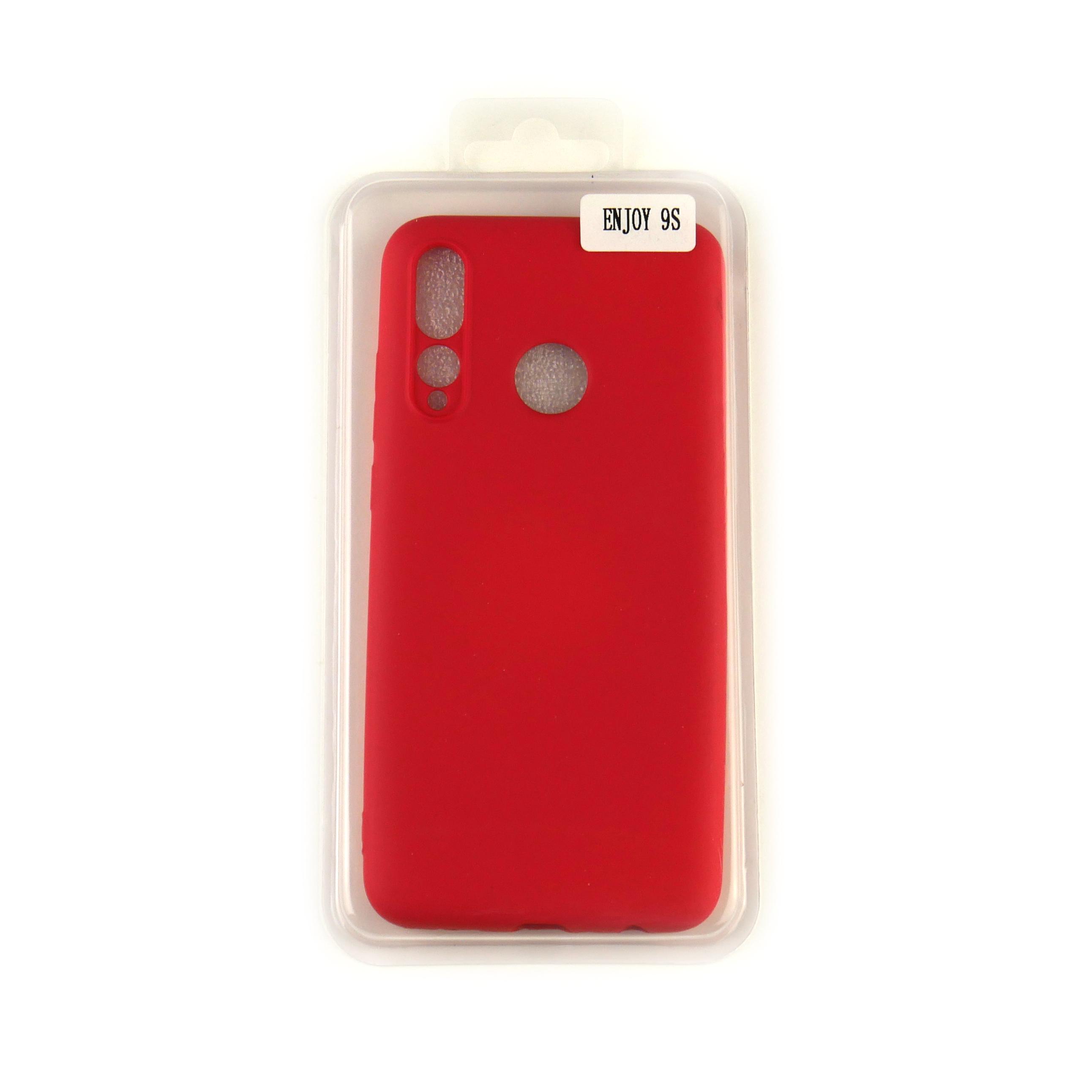 Чехол Silicone Case Full Cover Huawei Enjoy 9s Красный