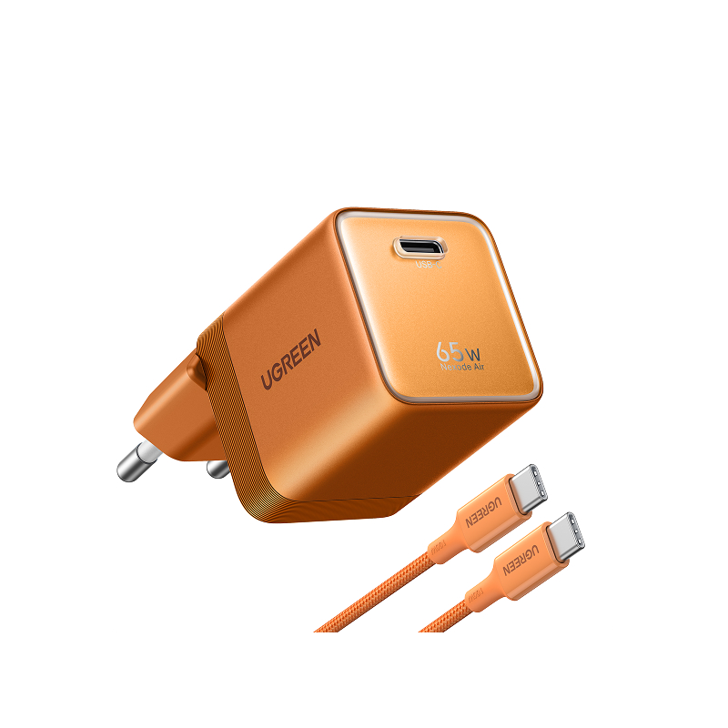 Зарядний пристрій UGREEN 65W Nexode Air з кабелем Orange (2000272)