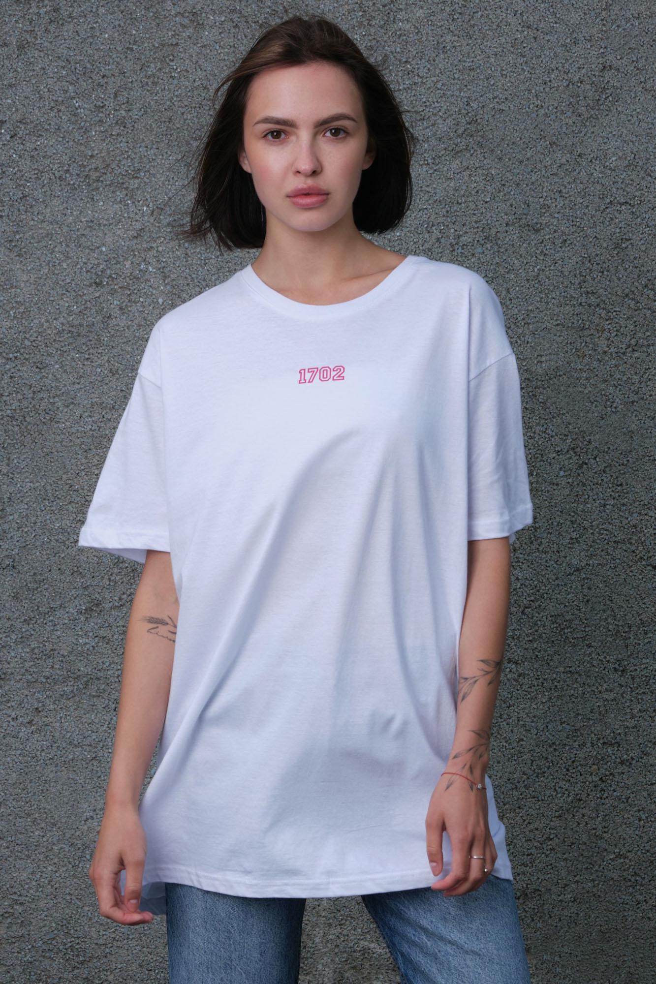 Футболка жіноча оверсайз Without Pink 1702 S/M White (S8049325)