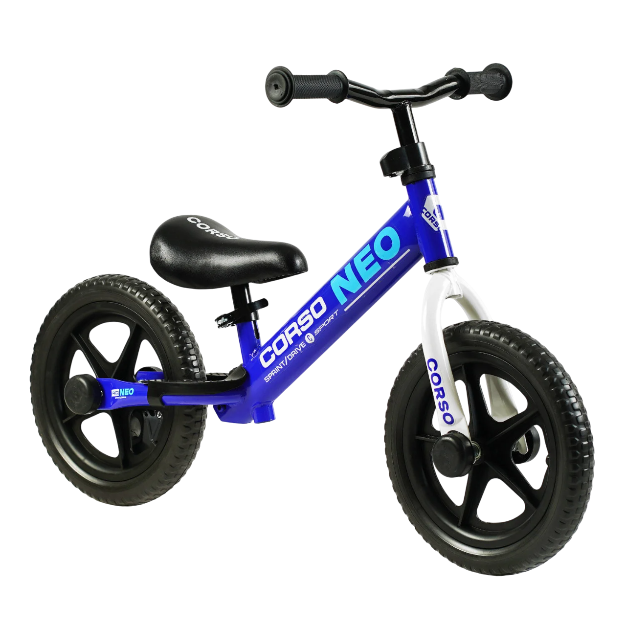 Біговел Corso Neo 12" сталева рама/підставка для ніг Blue (144029)