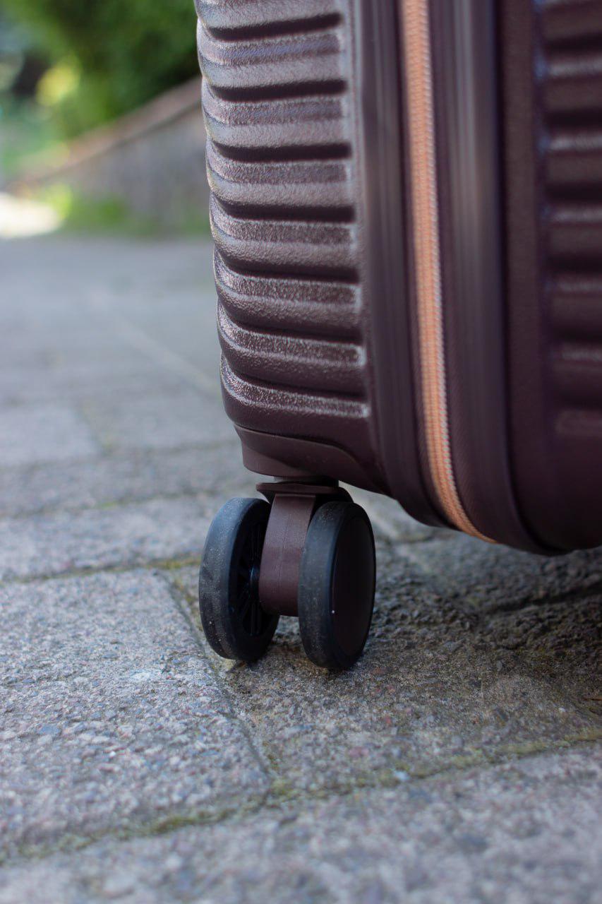 Чемодан пластиковый Wings WN-01 средний Кофейный (11880022) - фото 5