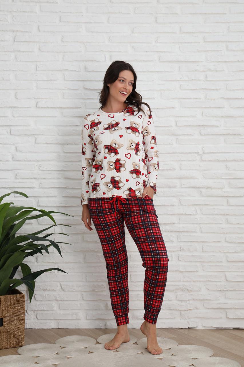 Кофта с брюками женская Nicoletta Медведи 96885k Family look L Разноцветный