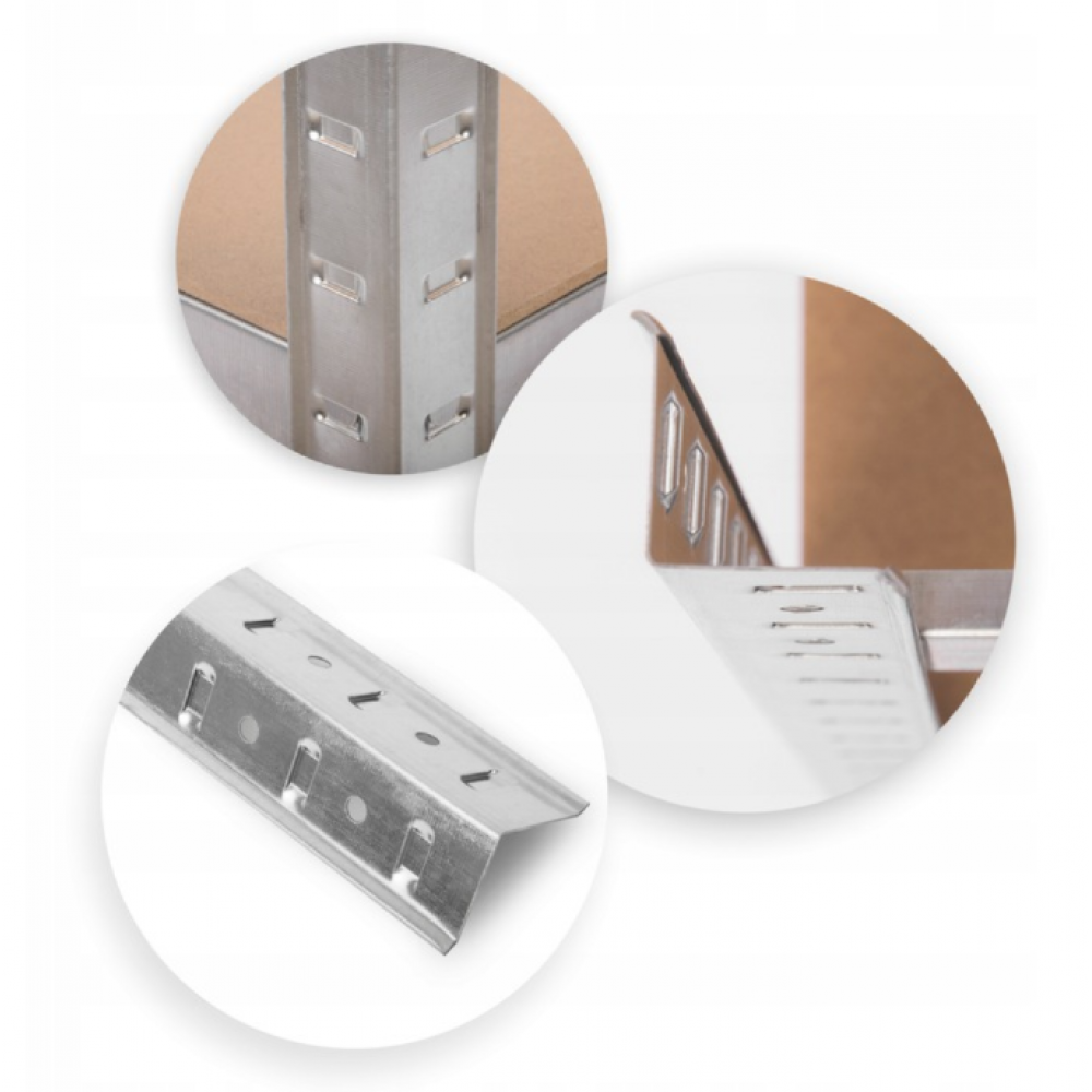 Стелаж металевий Bonro G2211 для кладовки комори підвалу 6 полиць 220х110х50 см (42401123) - фото 6 Стелаж металевий Bonro G2211 для кладовки комори підвалу 6 полиць 220х110х50 см (42401123) - фото 6