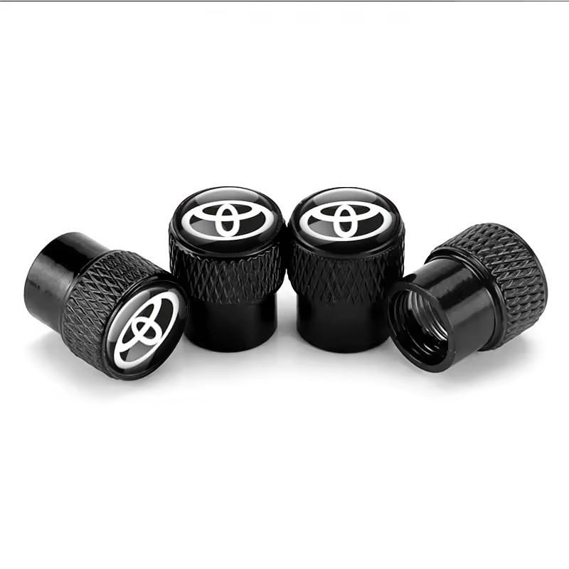 Набір захисних ковпачків на ніпель SUNROZ Caps для Toyota Rif Metal Black Тойота 4 шт. (A67783)