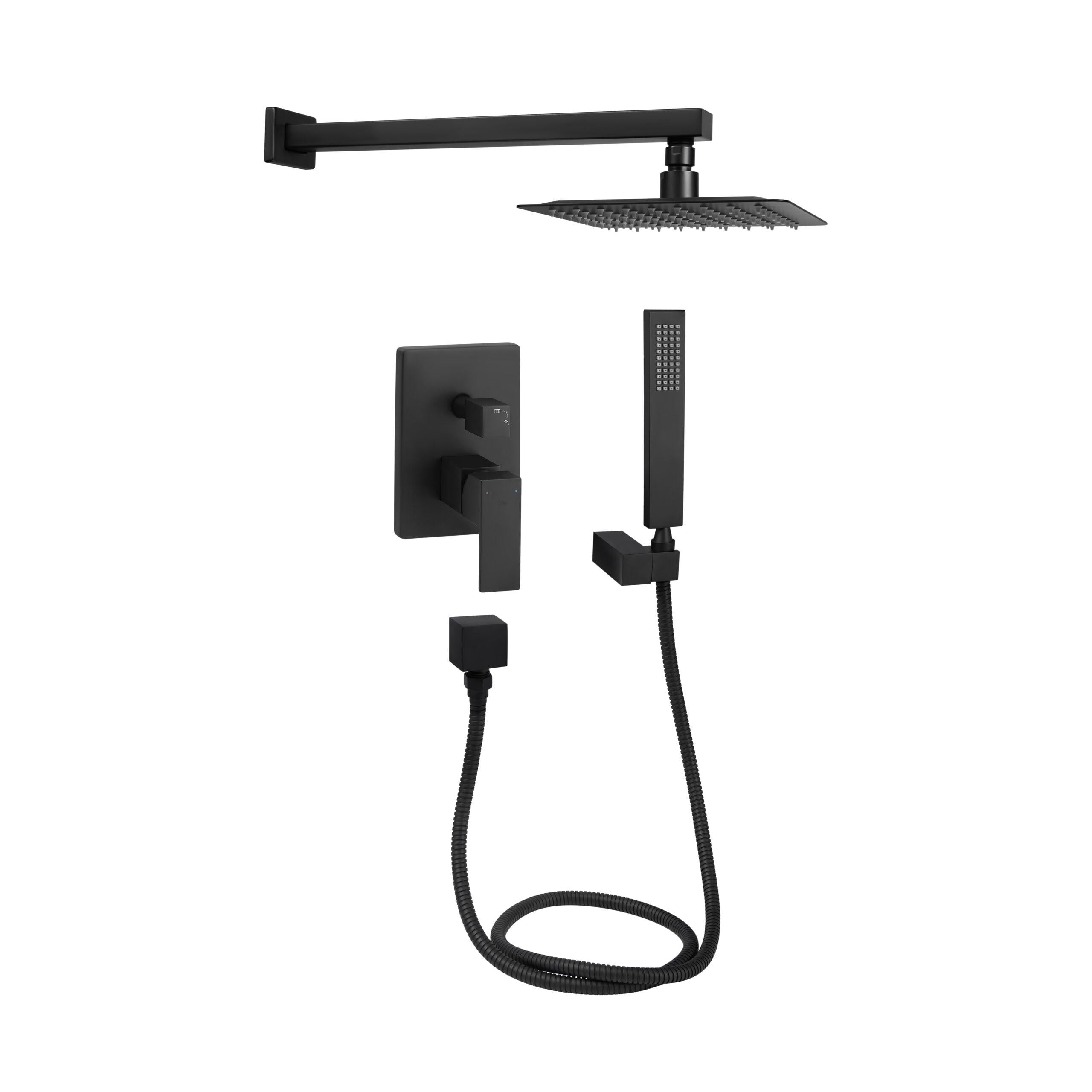 Душевая система универсальная Qtap Aquarius QTAQA64103NGB скрытого монтажа Black Matt