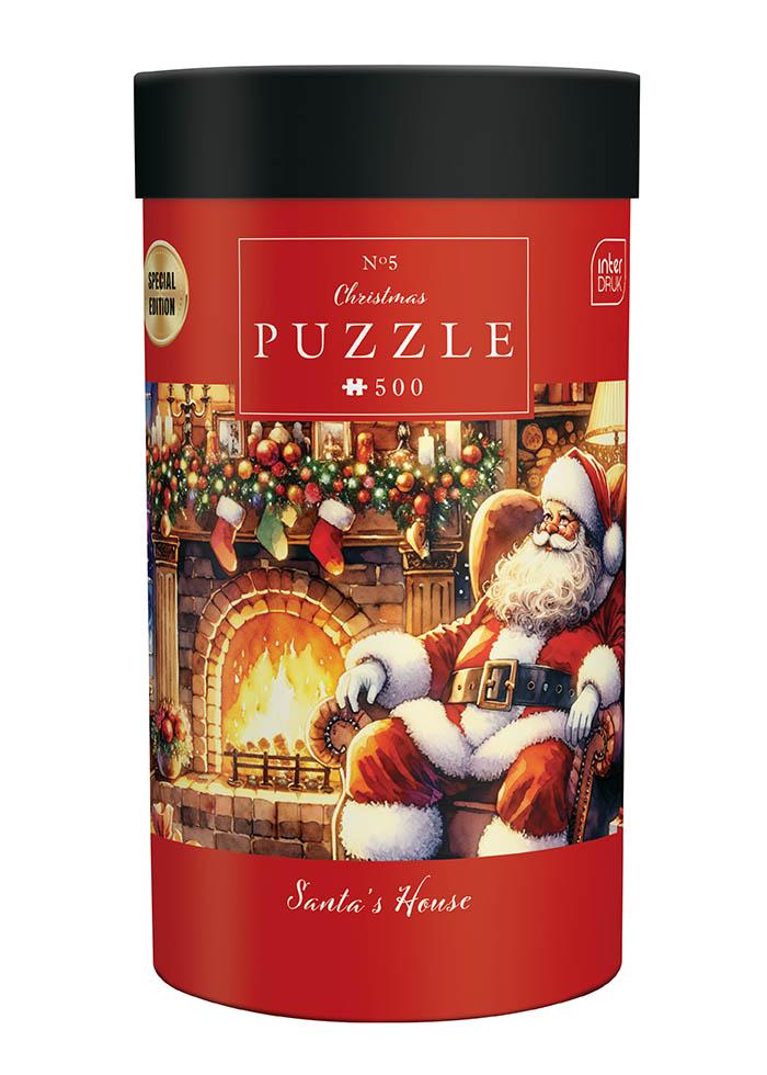 Пазли тришарові InterDRUK Christmas Santa's House 500 шт. (376220)