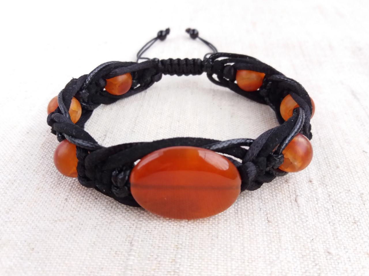 Браслет плетеный из Сердолика (1413062894)