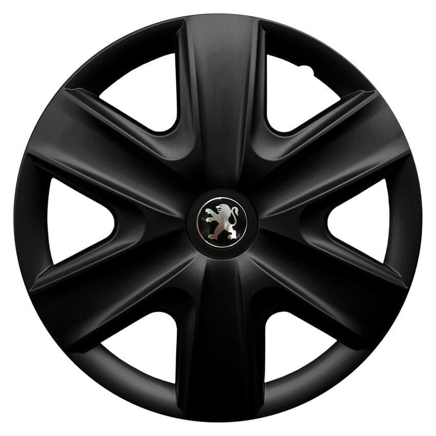 Комплект колпаков JAWOPLAST Hexan R16 для Peugeot 4 шт. Black (28434971)