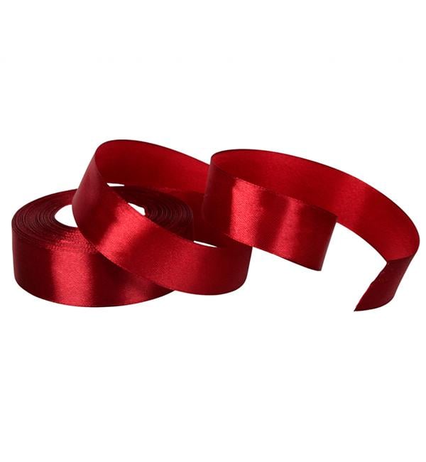 Лента атласная 2,5 см/23 м Бордовый (48)