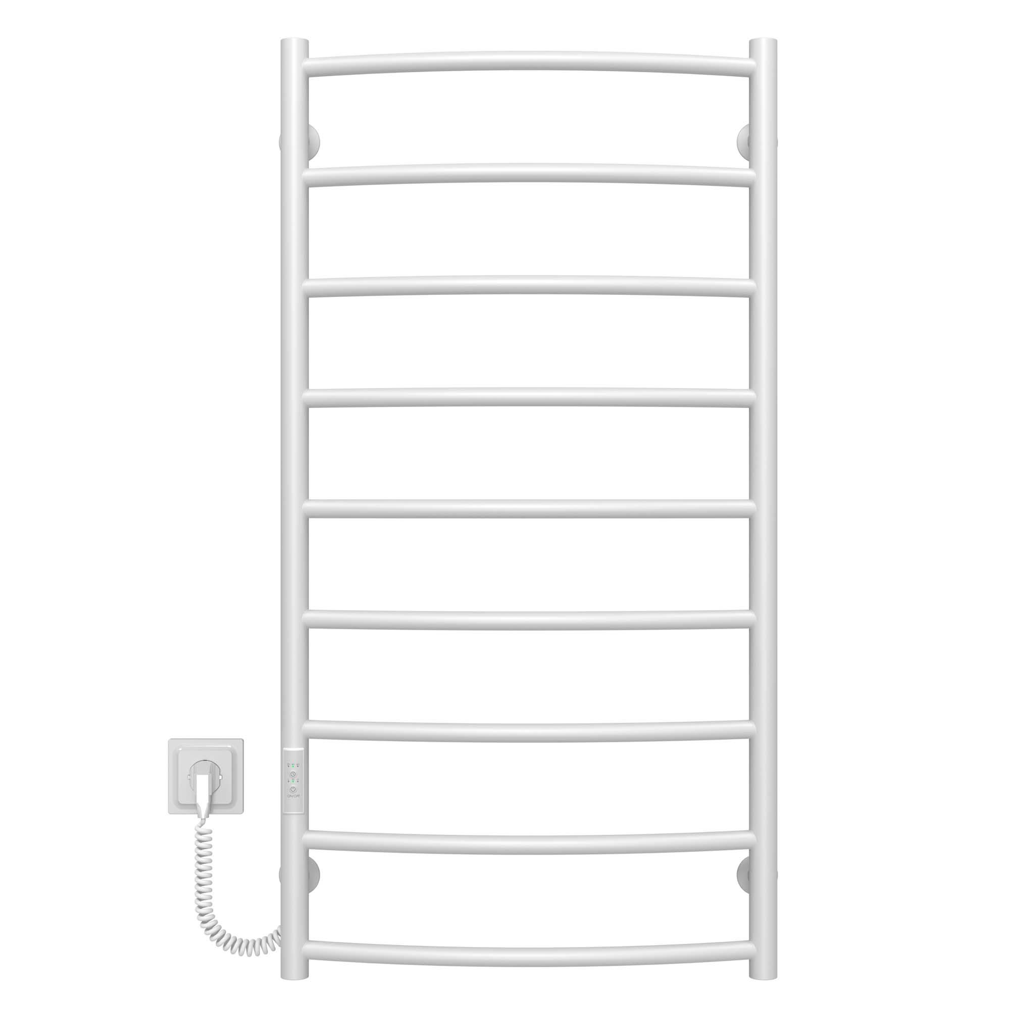 Полотенцесушитель электрический Deffi Классик П9 WD03 левое подключение нержавеющая сталь 500x1000 мм Белый (C.DK.100.50.9.EWL3)