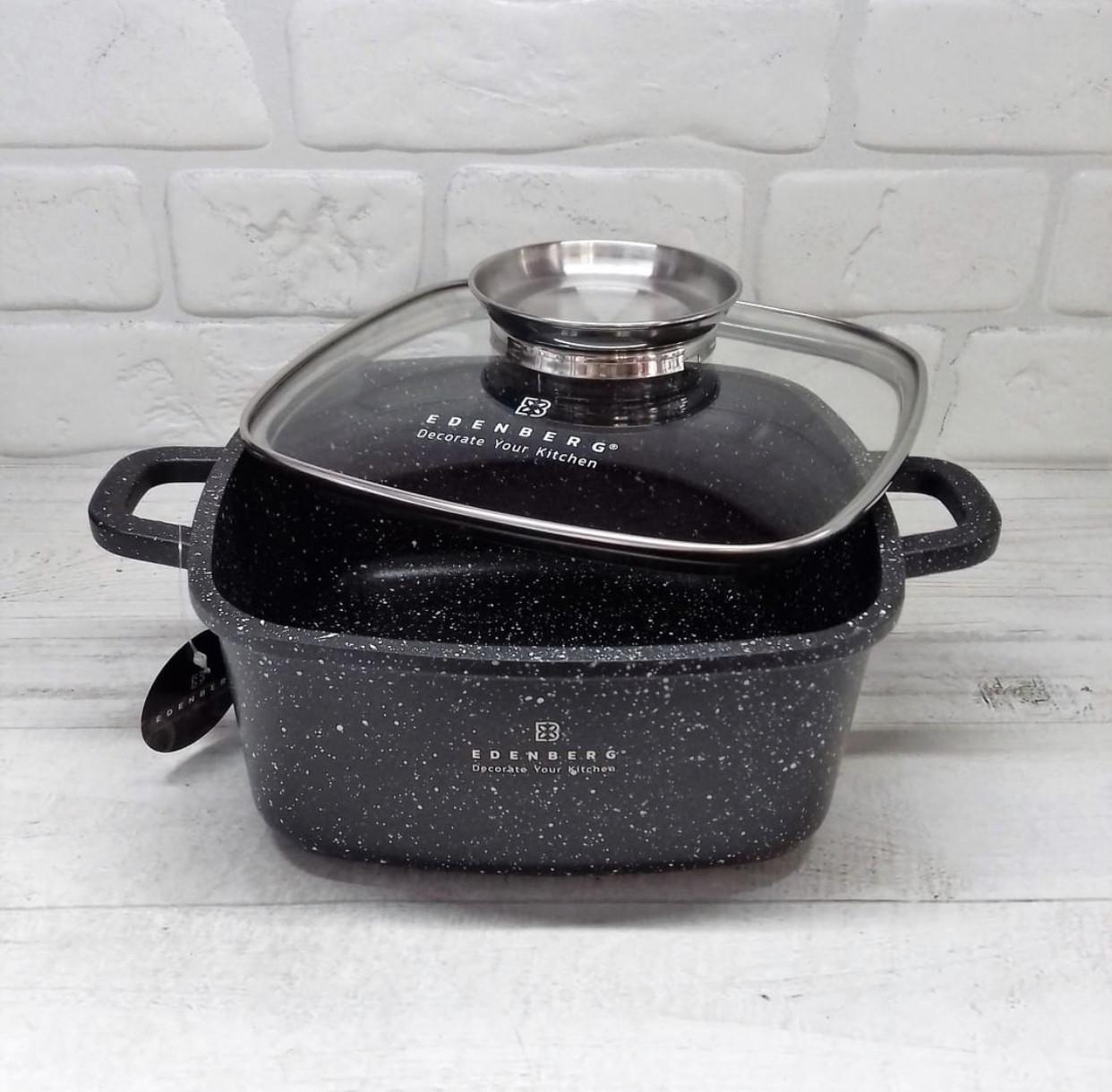 Набор кастрюль с мраморным антипригарным покрытием Edenberg EB-3986 10 пр. - фото 4 Набор кастрюль с мраморным антипригарным покрытием Edenberg EB-3986 10 пр. - фото 4
