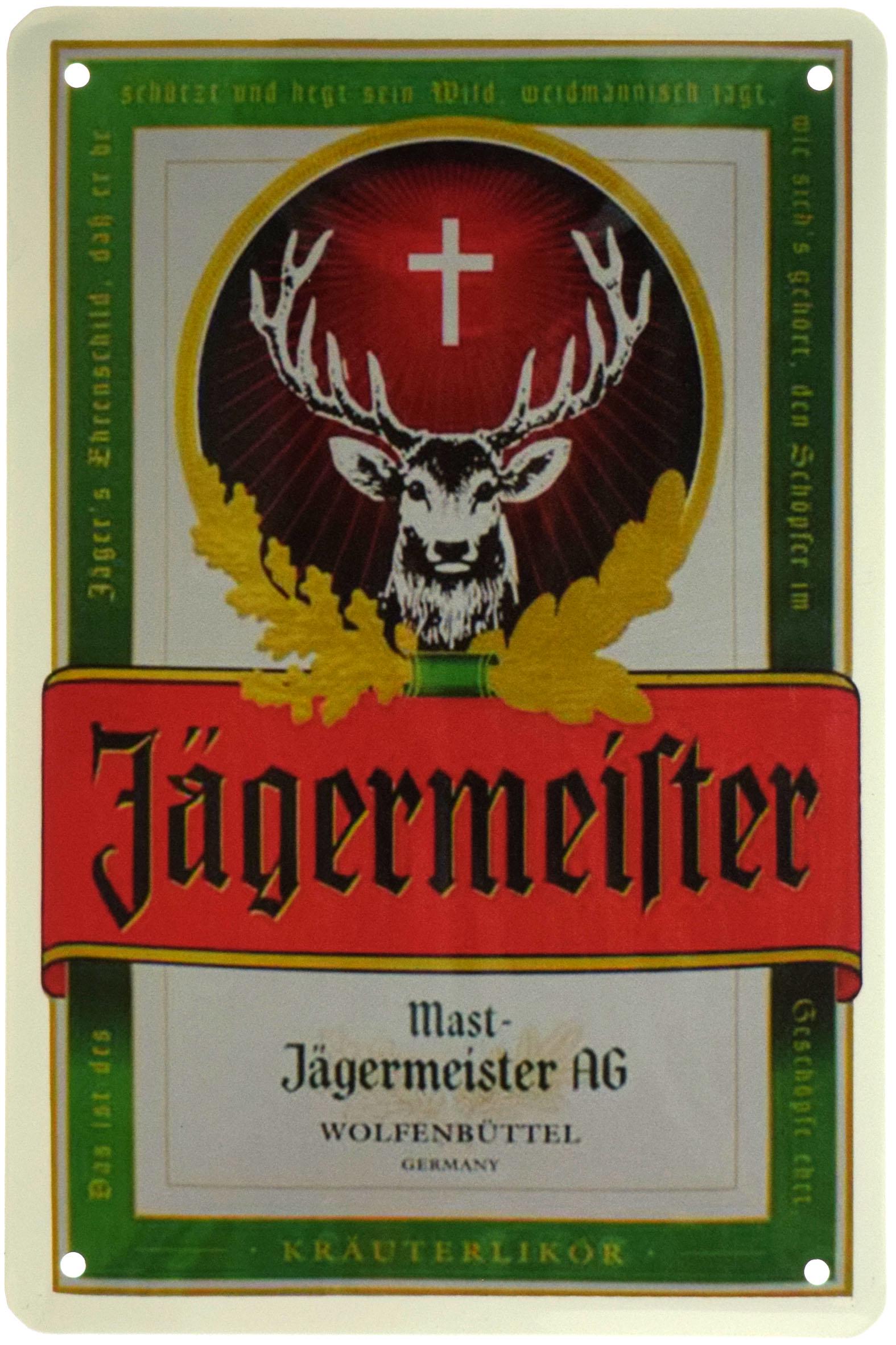 Табличка металева Єгермейстер/Jagermeister 20x30 см