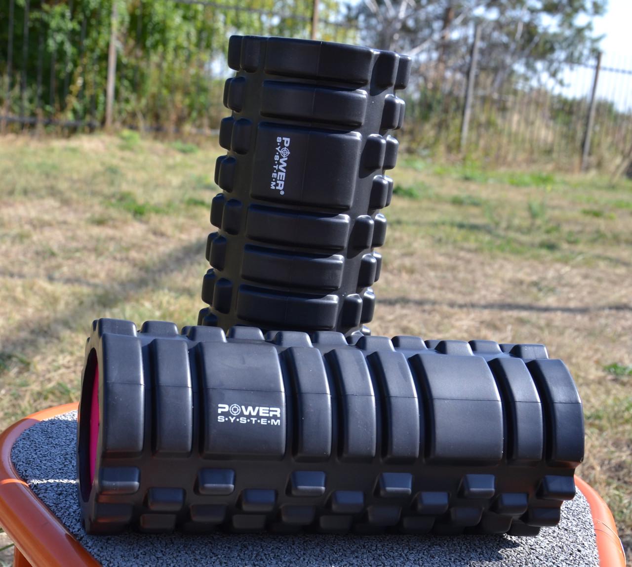 Ролик масажний Power System PS-4050 Fitness Foam Roller 33x15 см Black/Pink (A-012135) - фото 5 Ролик масажний Power System PS-4050 Fitness Foam Roller 33x15 см Black/Pink (A-012135) - фото 5