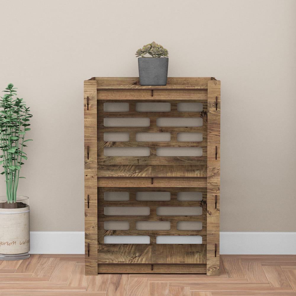 Тумба приліжкова дерев'яна Hexagonica Brickwall 600х413х345 мм (111640) - фото 2 Тумба приліжкова дерев'яна Hexagonica Brickwall 600х413х345 мм (111640) - фото 2