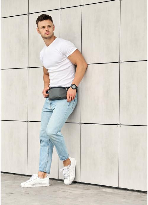 Поясная сумка мужская экокожа Черный (2618898874) - фото 5