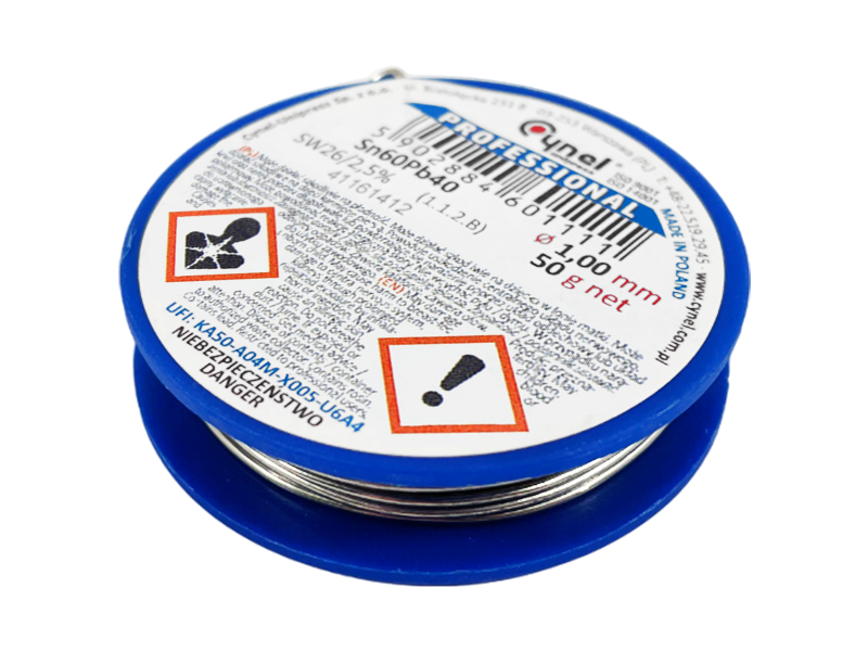 Припой оловянно-свинцовый Cynel Sn60Pb40-SW26 1 мм 50 г (8141)