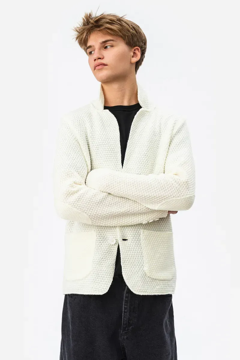 Пиджак трикотажный на двух пуговицах SVTR р. 54 Молочный (398) Пиджак трикотажный на двух пуговицах SVTR р. 54 Молочный (398)