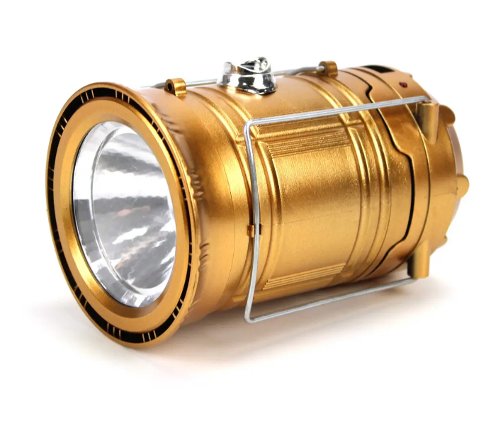 Фонарик кемпинговый G5800 5392 на солнечной батарее Золотистый (9614788)