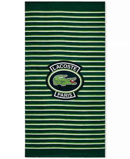 Полотенце пляжное Lacoste Home Cotton Logo Golf Striped 180х90 см - фото 1