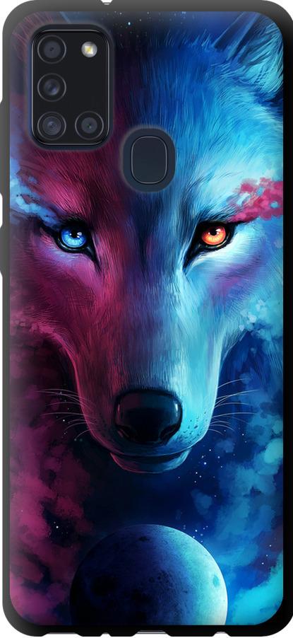 Чехол на Samsung Galaxy A21s A217F Арт-волк (3999b-1943-42517)