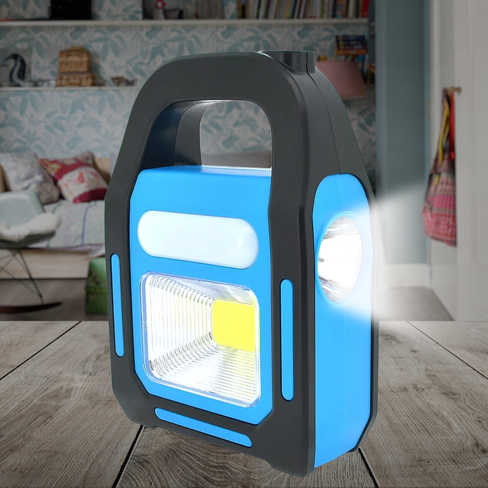 Ліхтар з сонячною панеллю та функцією Power Bank HB-9707A-2 Синій (AM-10) - фото 2 Ліхтар з сонячною панеллю та функцією Power Bank HB-9707A-2 Синій (AM-10) - фото 2