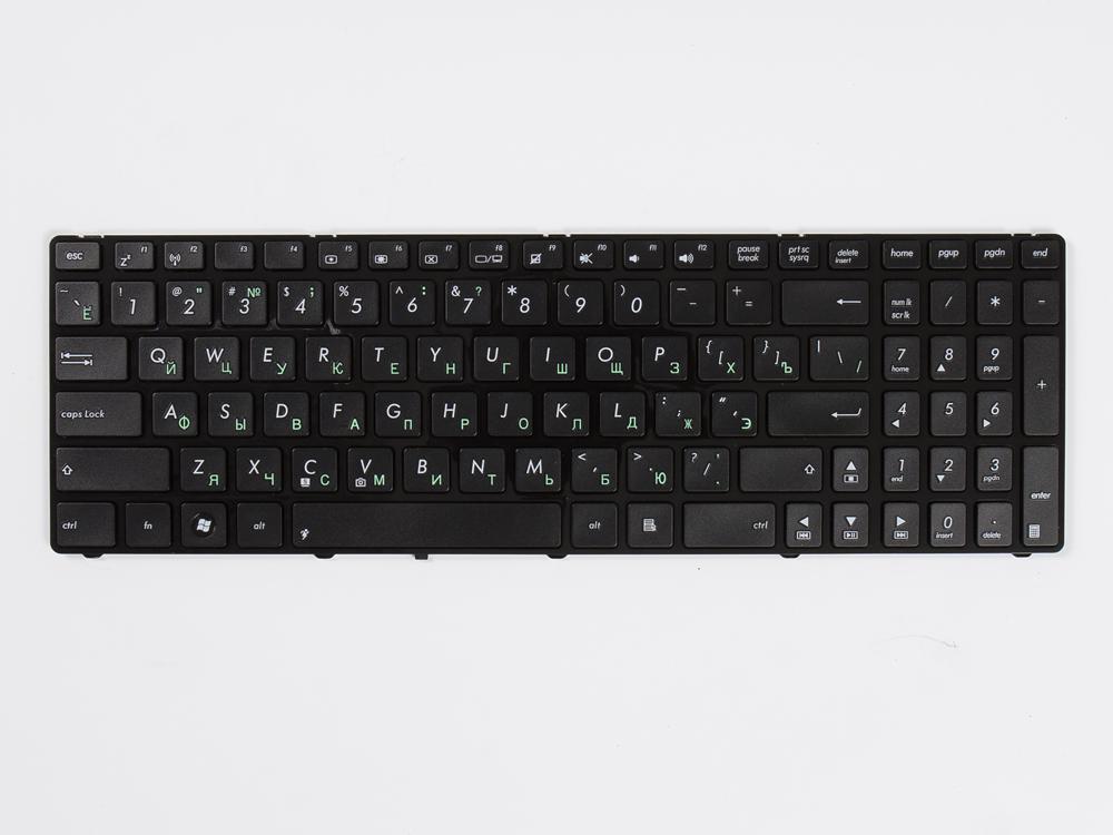 Клавіатура для ноутбука ASUS K50/K51/K60/K61/K62/K70/K71/P50/X5D/X5E/X70 RU/EN з рамкою Black