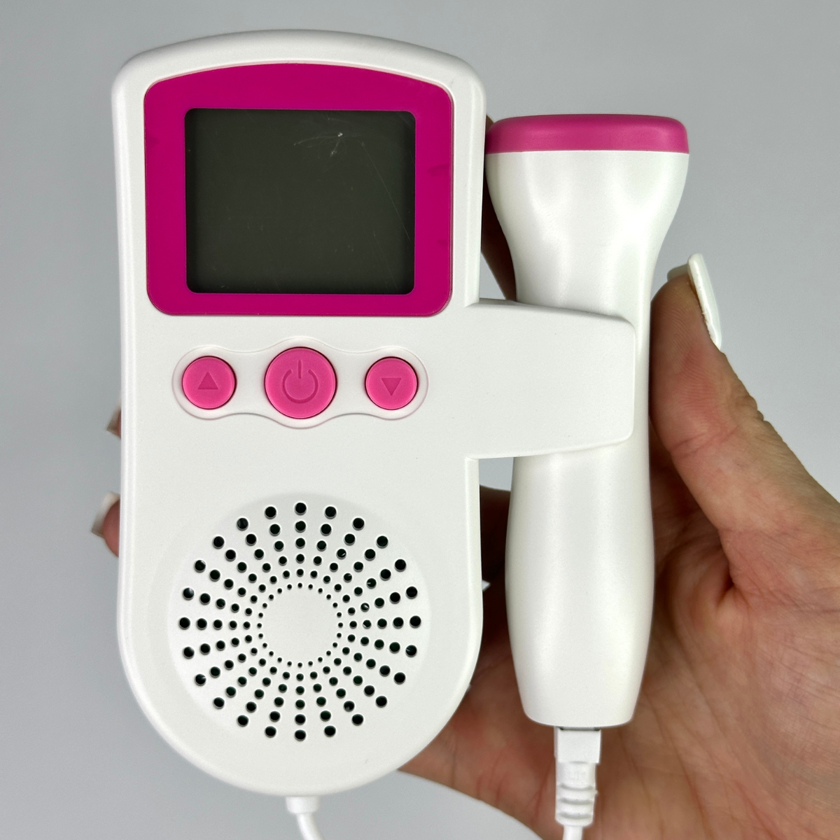 Доплер фетальний ультразвуковий з дисплеєм 3 МГц Біло-рожевий (SJL-105-White/Roze) - фото 2 Доплер фетальний ультразвуковий з дисплеєм 3 МГц Біло-рожевий (SJL-105-White/Roze) - фото 2