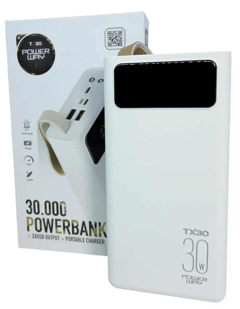 Повербанк 30000 mAh 2А реальная емкость Tx30