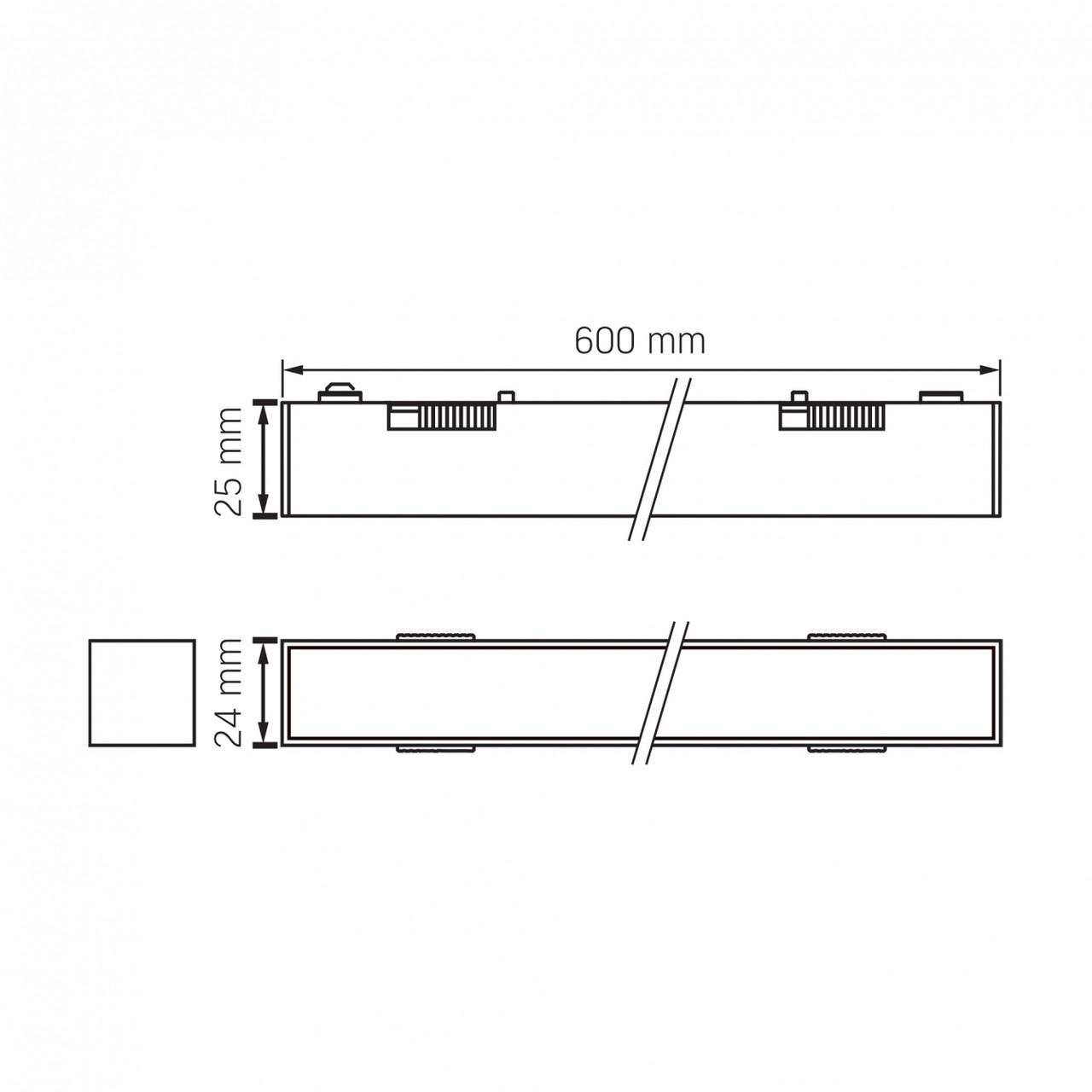 Світильник магнітний трековий лінійний Videx 21W 60 см 4000K 48V Black (VL-TRMS-LD460B) - фото 3