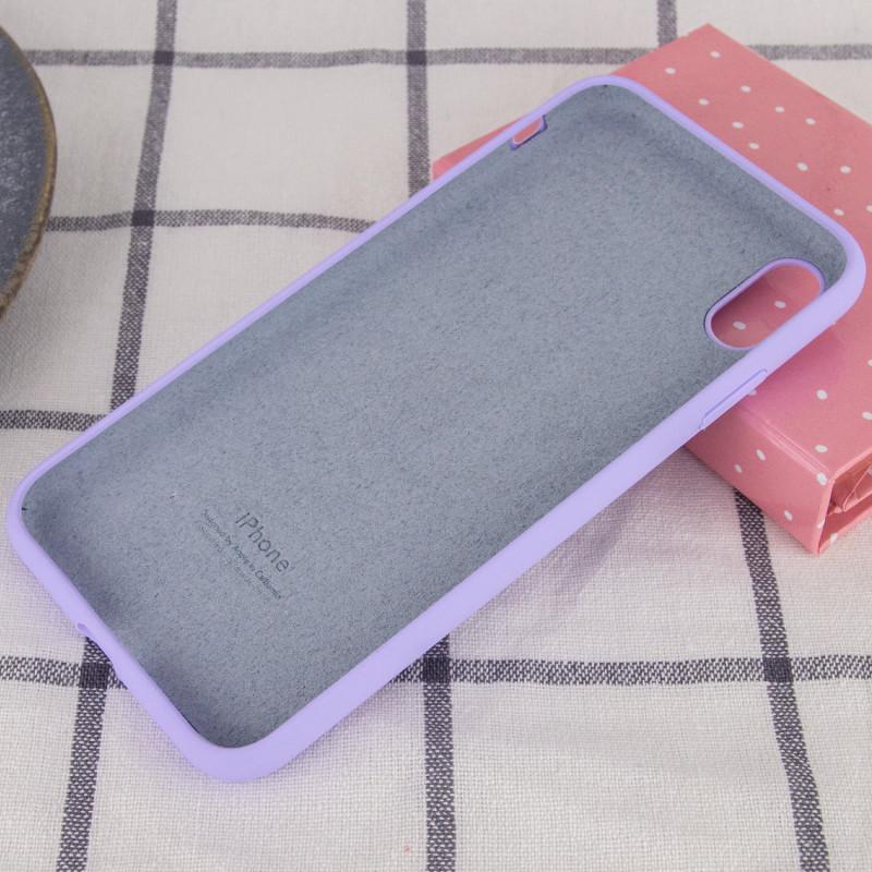 Протиударний чохол Silicone Case Full Protective (AA) для Apple iPhone X (5.8") / XS (5.8") Бузковий / Dasheen - фото 3