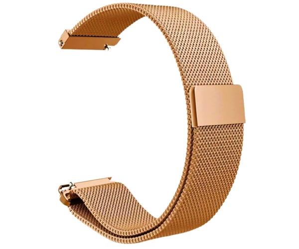 Ремешок металлический Milanese Magnetic для смарт-часов Garmin Venu 3S 18 мм Rose/Gold